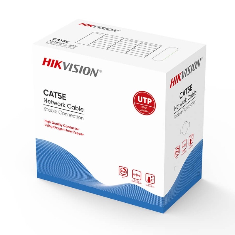 Cáp mạng Cat5E Hikvision DS-1LN5EUEC0 U/UTP 25AWG