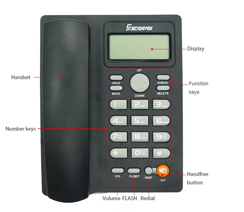 Điện thoại bàn Excelltel PH208