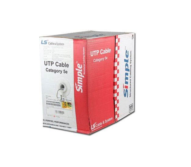 Cáp mạng LS Cat5e UTP-E-C5G-E1VN-X 0.5X004P/GY vỏ CMX