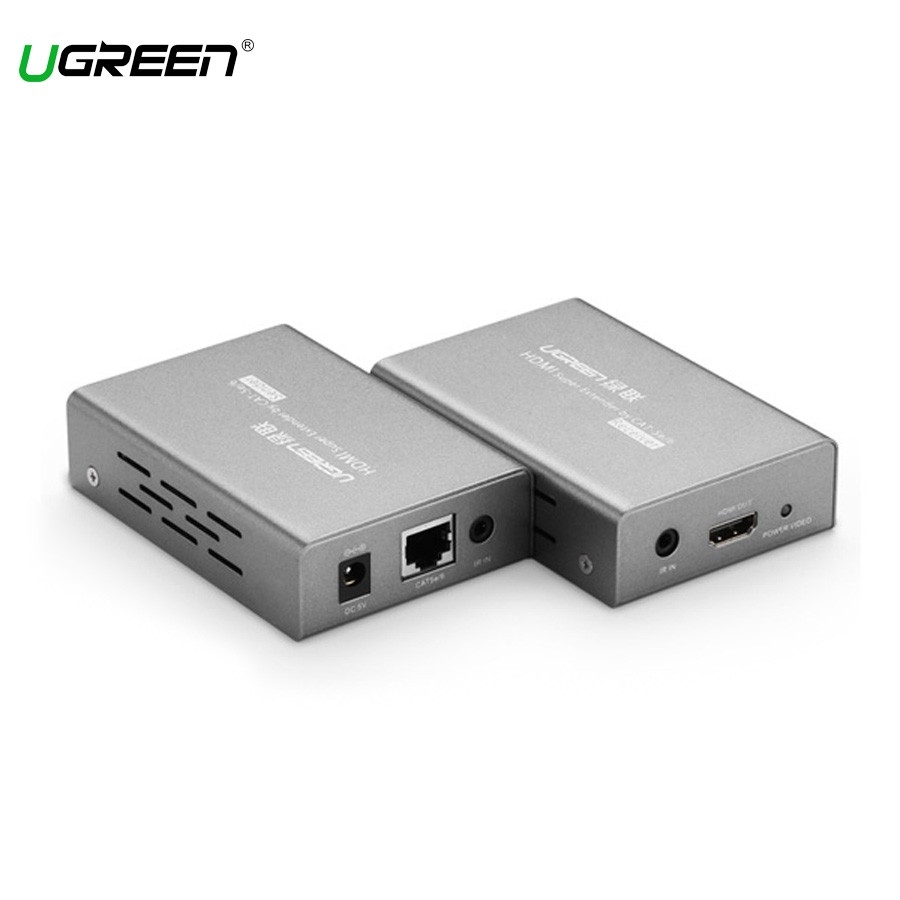 Bộ kéo dài HDMI 60m Ugreen 40210 thông qua cáp mạng LAN