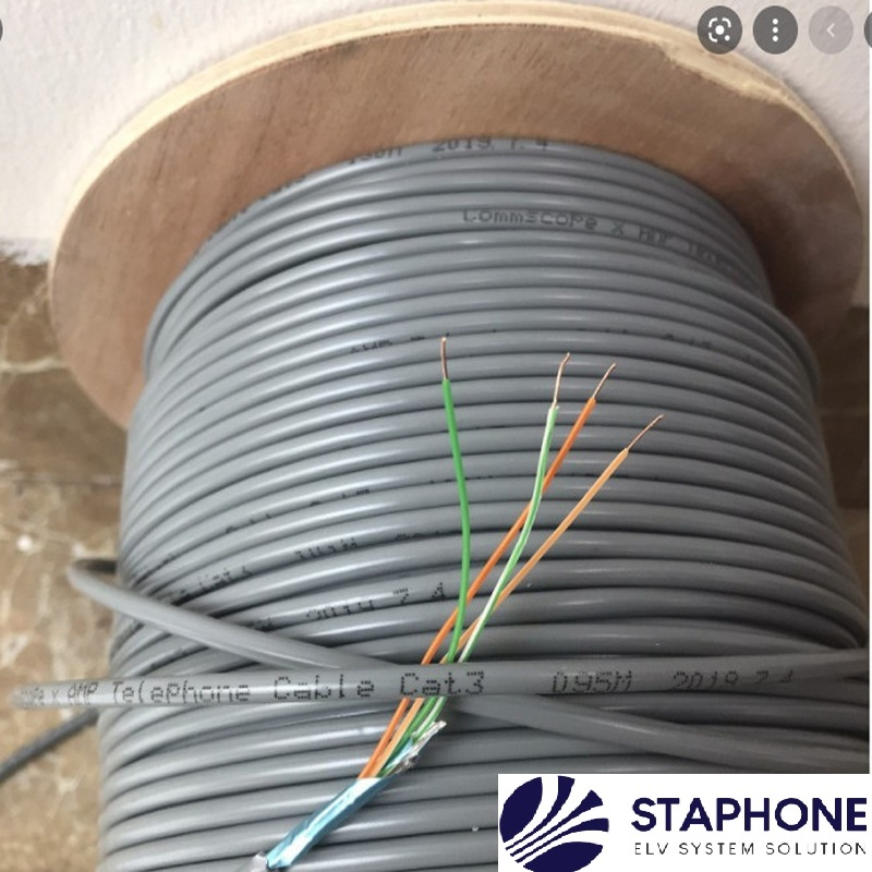 Dây cáp điện thoại Cat3 Commscope 2 đôi, 2 pair